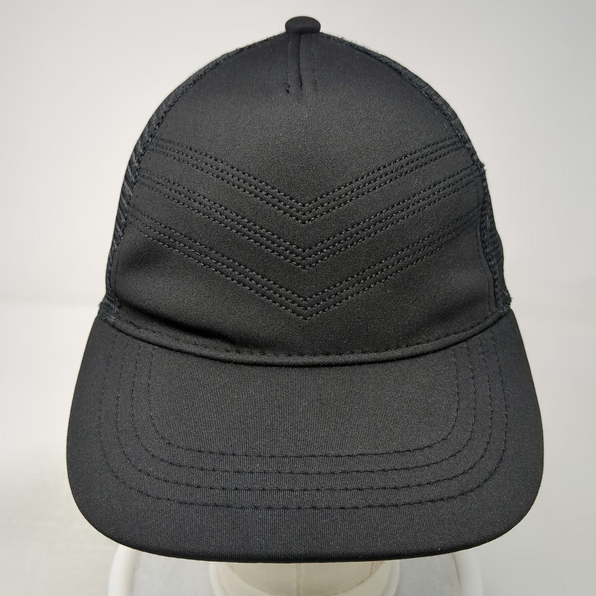 Express Trucker Hat Black One Size Mesh Back Chevron Snapback Tonal Stitch Hat