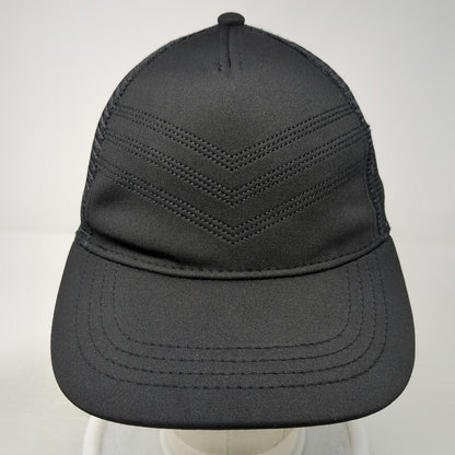 Express Trucker Hat Black One Size Mesh Back Chevron Snapback Tonal Stitch Hat