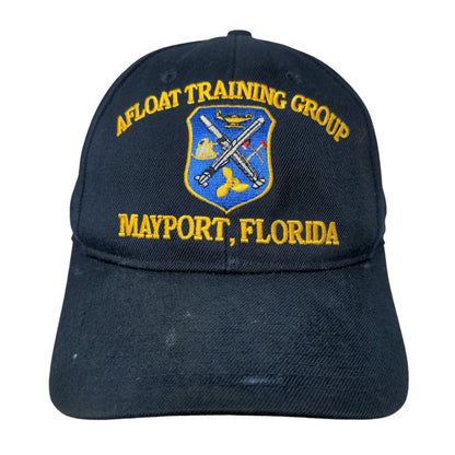 Afloat Training Group Mayfort Florida Strapback Hat Blue One Size Embroidered