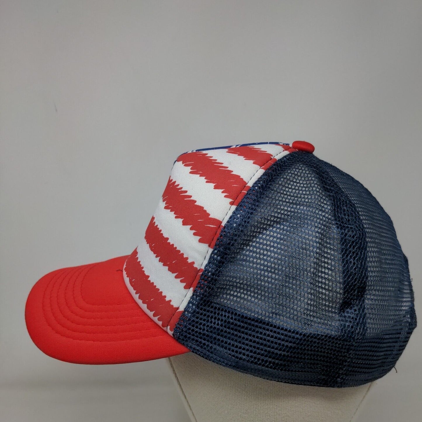 American Flag Snapback Mesh Back Trucker Hat Multi OSFM Adjustable