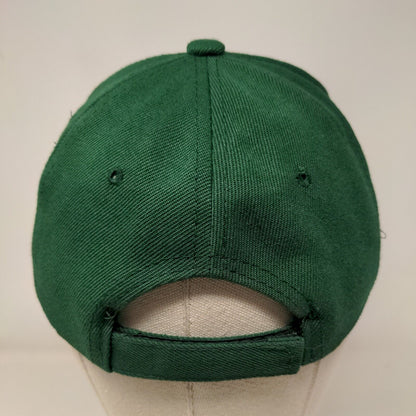Unbranded Strapback Hat Green One Size Adjustable Vented Holes Blank Polyester
