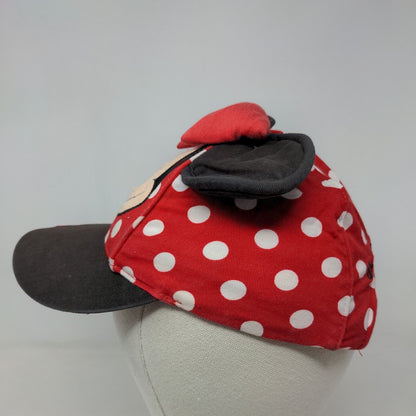 Walt Disney World Stretchy Girls Toddler Hat Minnie Mouse Red Polka Dot Ears Bow