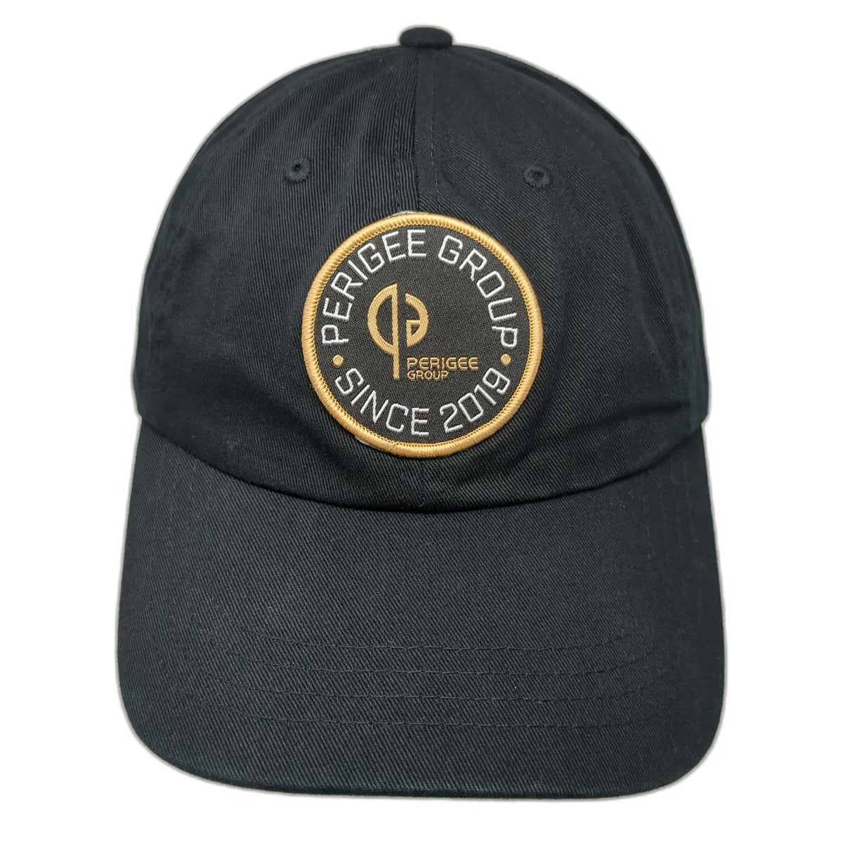 Yupoong Baseball Cap Black One Size Perigee Group Patch Hat Slideback Cotton