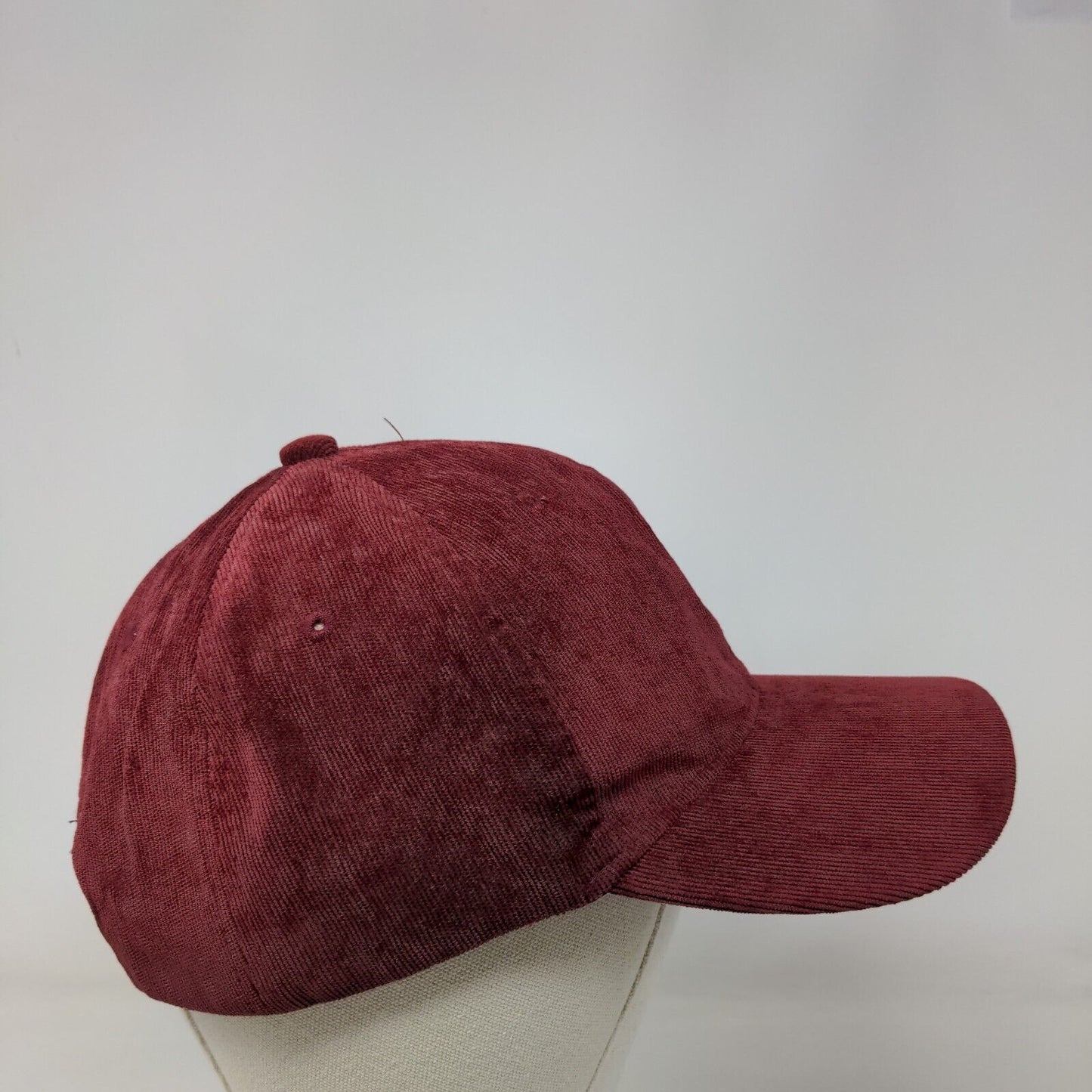 Unbranded Strapback Hat Red One Size Adjustable Vented Holes 6 Panel Blank