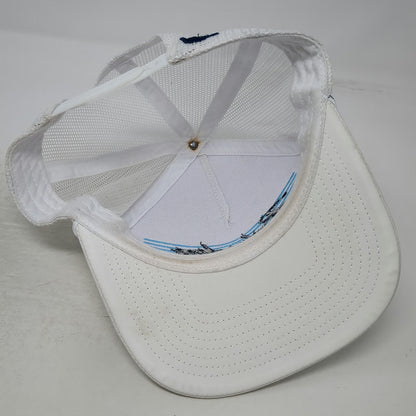 Brhodies White Trucker Hat One Size Mesh Back Snapback Rope 76 Shaka Logo Surf