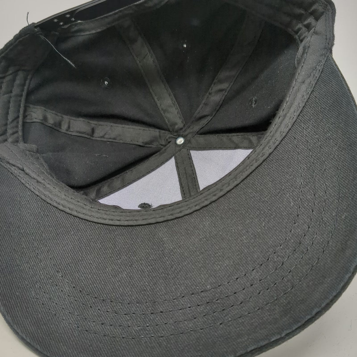 Black Snapback Hat One Size Positive Vibes Red Embroidered Cotton Structured