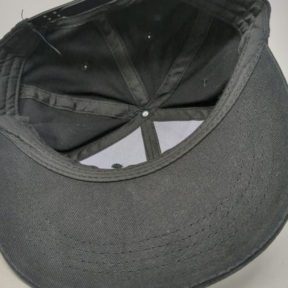 Black Snapback Hat One Size Positive Vibes Red Embroidered Cotton Structured