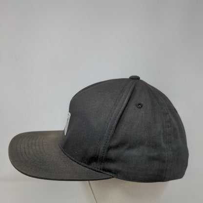 Herschel Patch Snapback Hat Black One Size Adjustable Solid Vent Holes