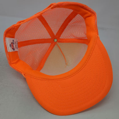 Otto Trucker Hat Orange One Size First Street Welding Anvil Mesh Snapback