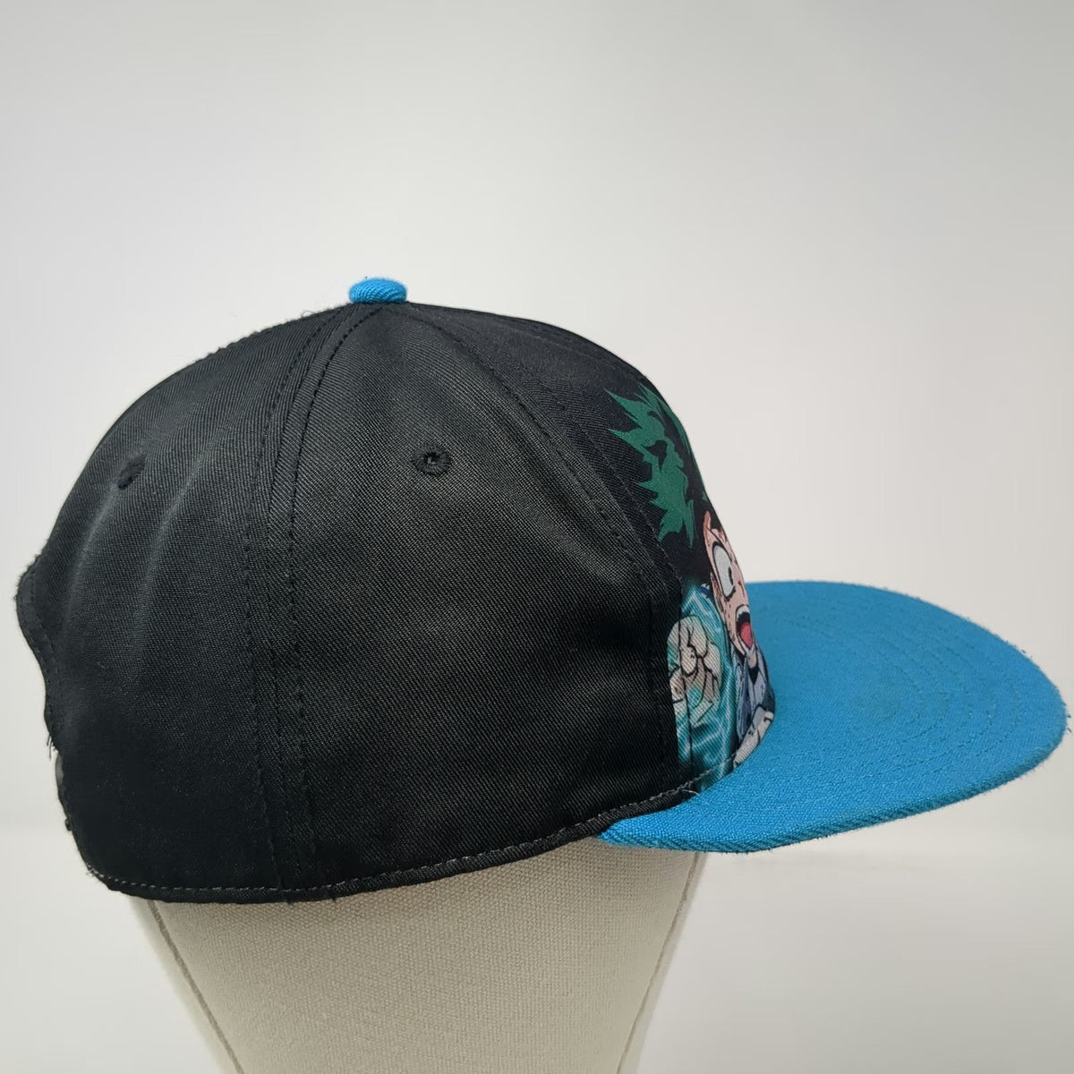 My Hero Academia Izuku Midoriya Anime 5 Panel Black Blue One Size Snapback Hat