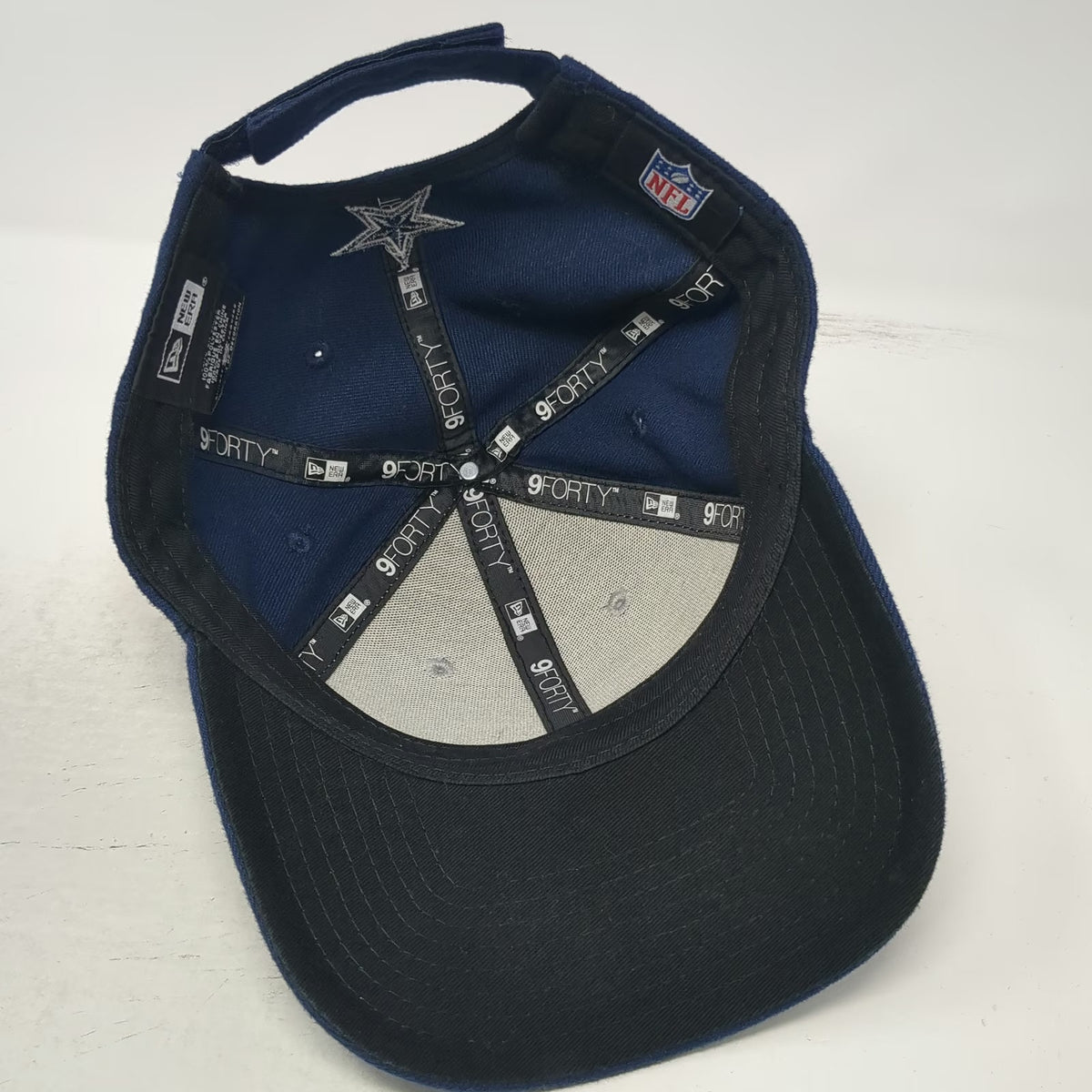 New Era Dallas Cowboys NFL Blue One Size Hat Curved Brim Embroidered Star Logo