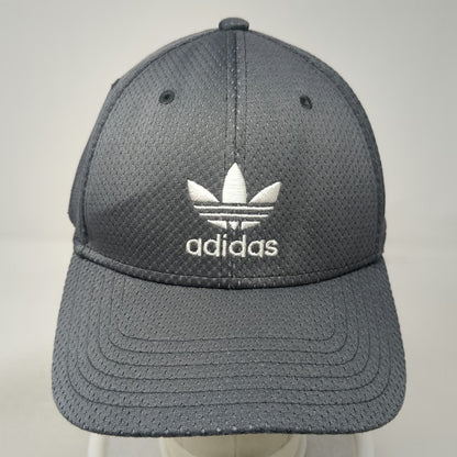Adidas Baseball Cap Gray XL A-FLEX Stretch Fit Breathable Mesh Trefoil Logo hat