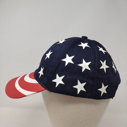 USA Flag Strapback Hat Multicolor OSFA Adjustable Embroidered Patriotic Cotton