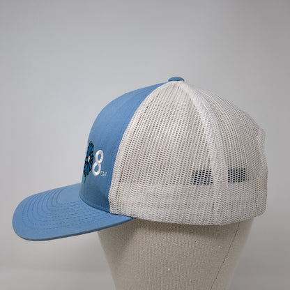 2🌼8 Snapback Trucker Hat Blue One Size Adjustable Mesh Back Pacific Headwear