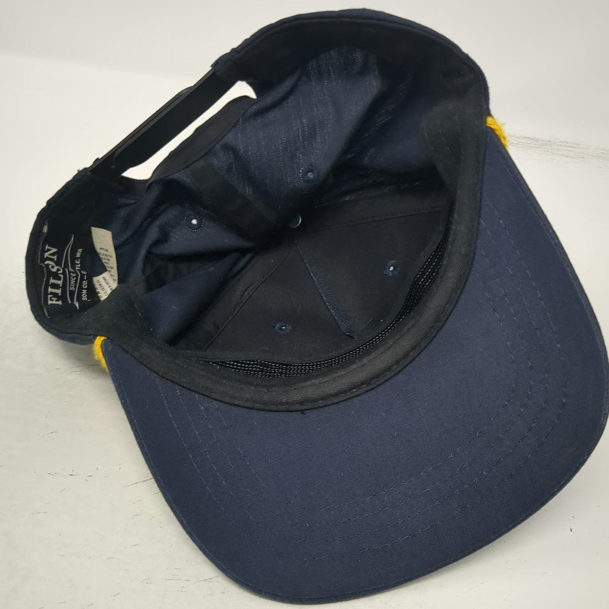 Filson 5 Panel Blue One Size Rope Detail Anchor Patch Snapback Hat Seattle WA