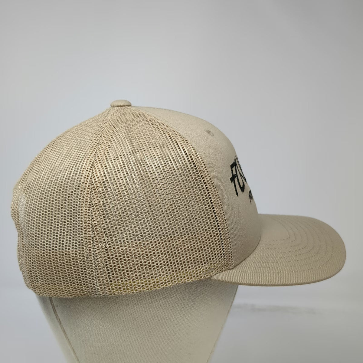 Yupoong Trucker Hat Beige One Size FCKLIGHTBARS Performance Lighting Mesh Back