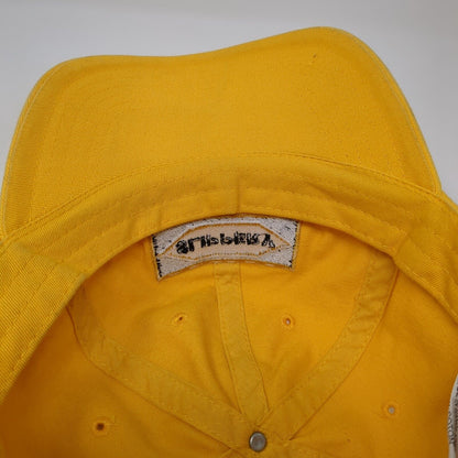 Slippery Slideback Hat Yellow One Size Adjustable Embroidered 6 Panel Cotton YRN