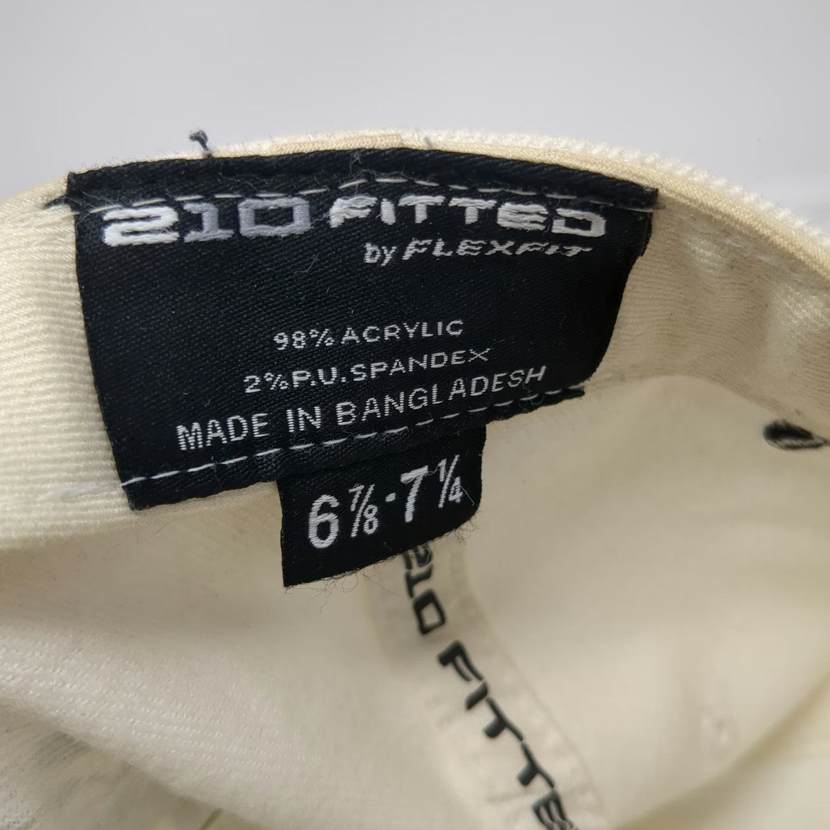 Skin Industries Baseball Cap White 7 1/4 Fitted Pinup Girl Filigree Graphic Hat