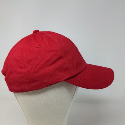 Unbranded Men's Slideback Hat Red Adjustable Blank Metal Slide