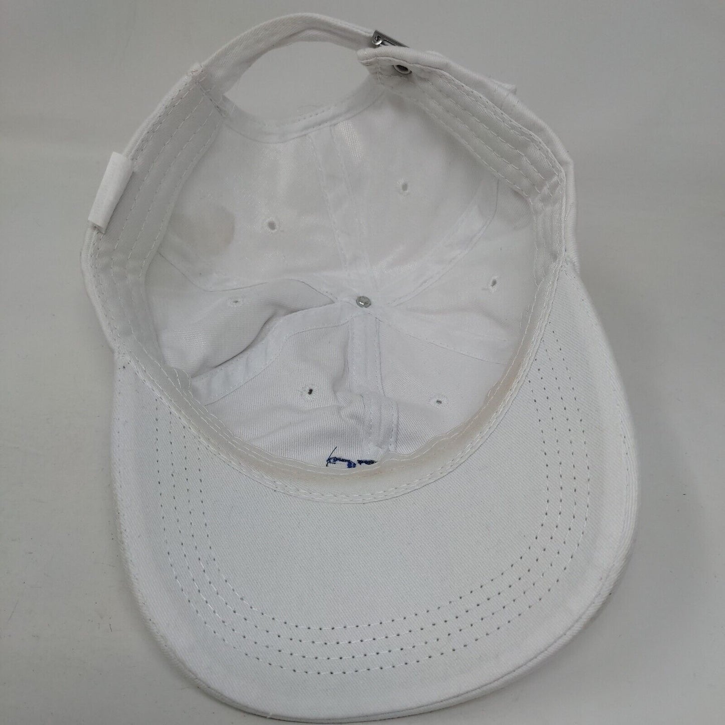 NYC 1987 Slideback Hat White One Size Embroidered Vent Holes G&P