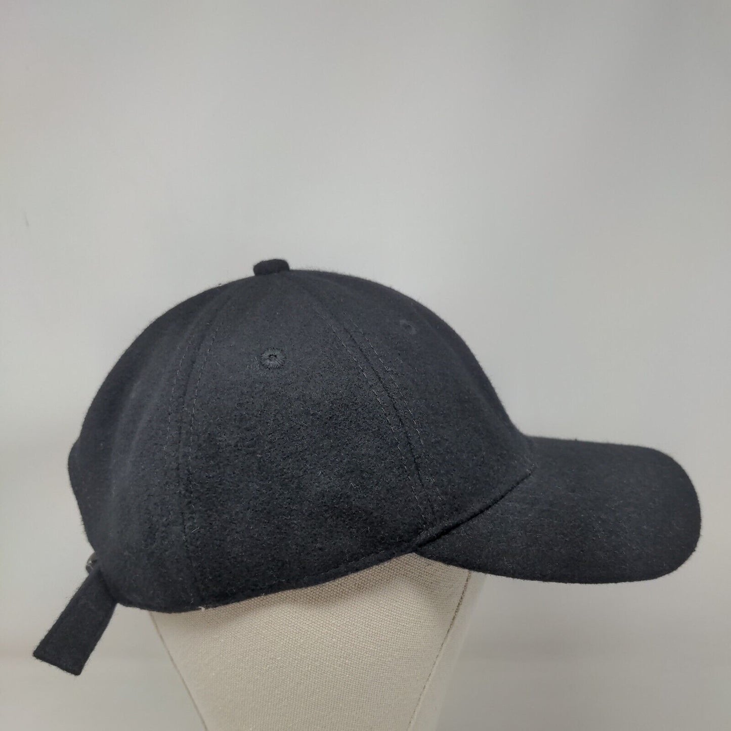 Gadiemkensd Slideback Hat Black Large Adjustable 6 Panel Wool Solid Blank