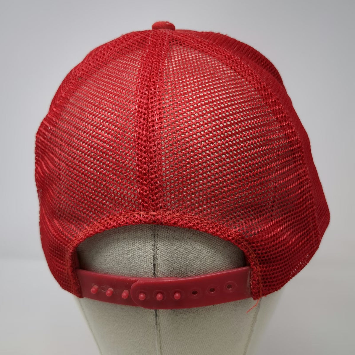 Budweiser King of Beers Trucker Hat Red OS Snapback Mesh Rope Logo Foam Vintage
