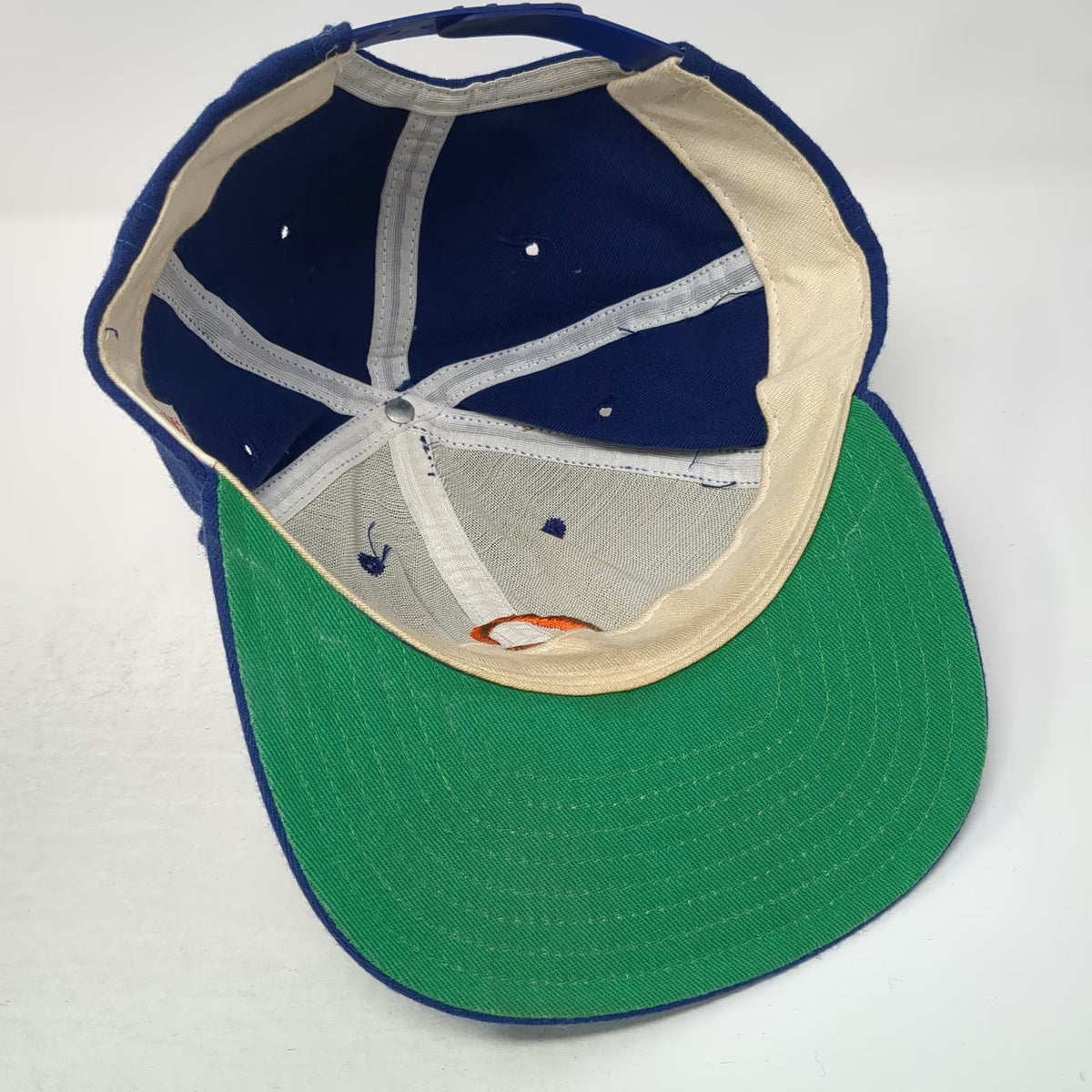 New Era Snapback Blue L Hat Embroidered Letter G Green Under Visor USA Pro Model