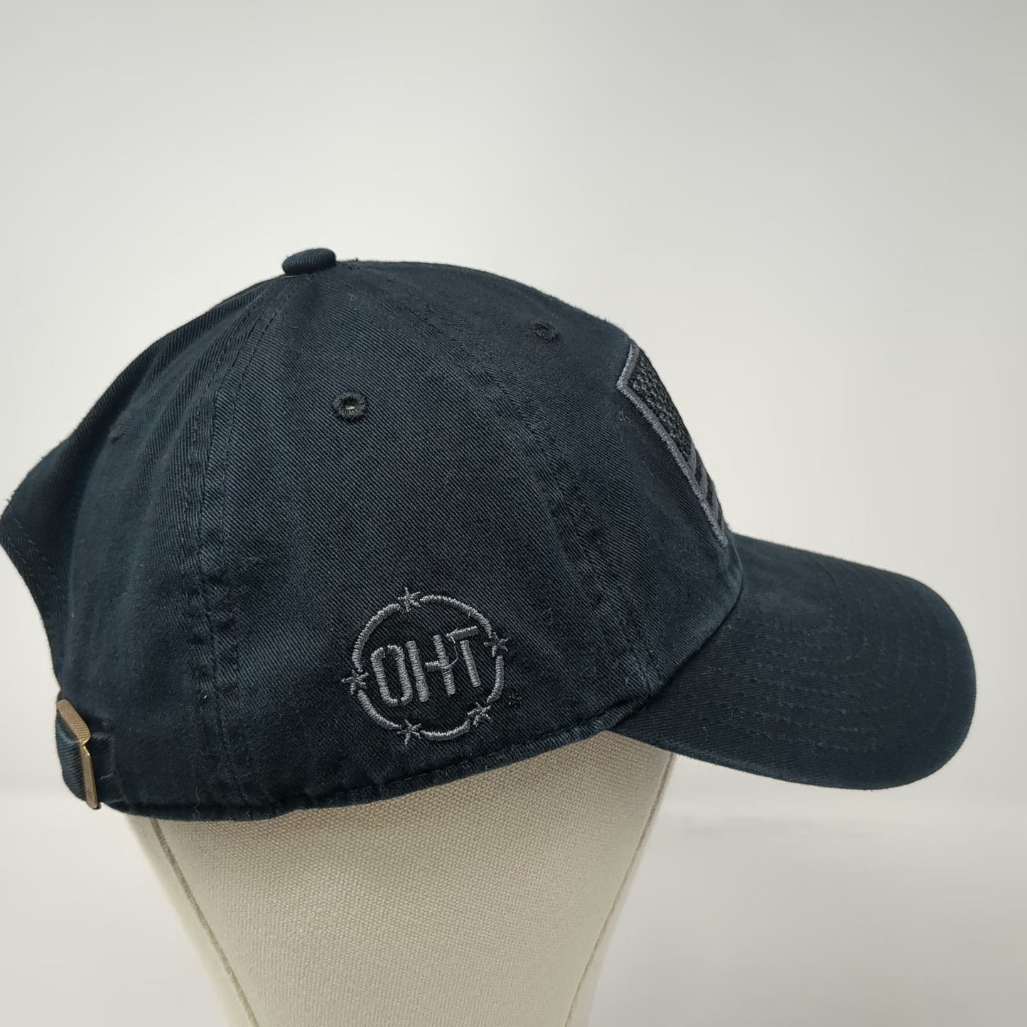 '47 NCAA Black Gray OSFM Cap American Flag OHT Adjustable Licensed Slideback Hat