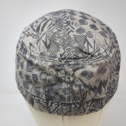 Old Navy Army Cap Gray XL Abstract Graphic Print Checkerboard Lightning Bolt Hat