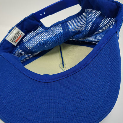 Mad Hatter Permco Blue One Size Trucker Hat Mesh Snapback Rope Foam Hydraulic