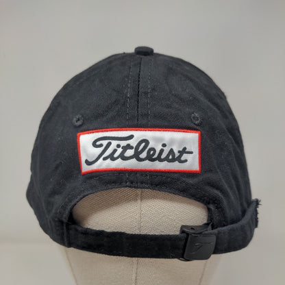 Titleist Slideback Hat Black One Size Embroidered FJ Pro V1 6 Panel