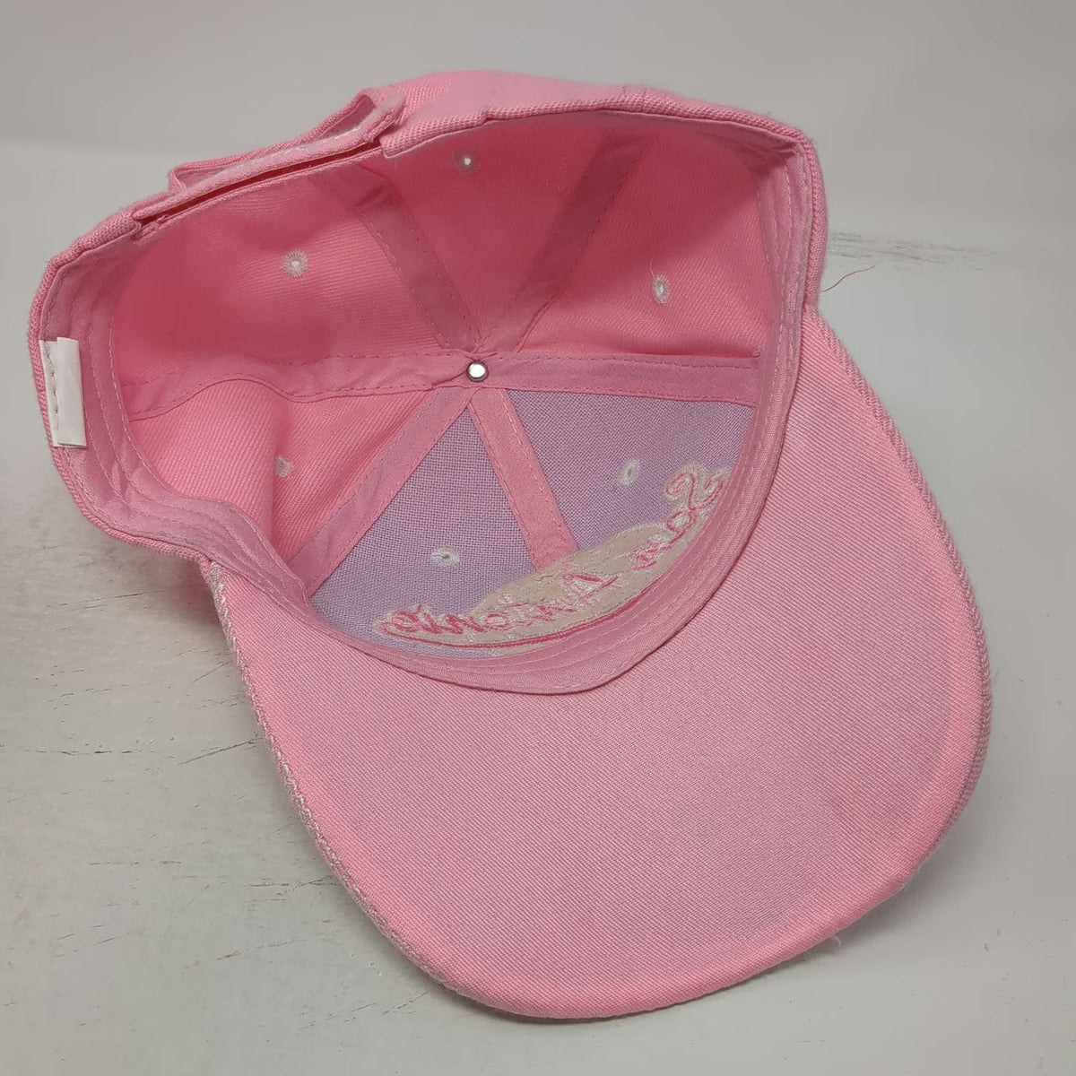 Pink Baseball Cap One Size San Antonio Texas SA Logo Embroidered Strapback Hat