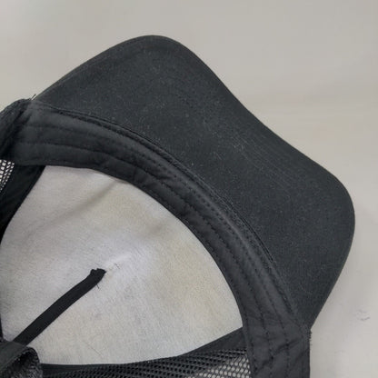 Otto Snapback Trucker Hat Black One Size Adjustable Mesh Back 6 Panel Blank