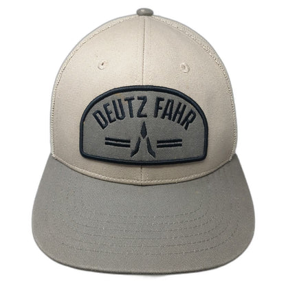 Deutz-Fahr Trucker Hat Beige One Size Snapback Mesh Patch Agriculture Tractor