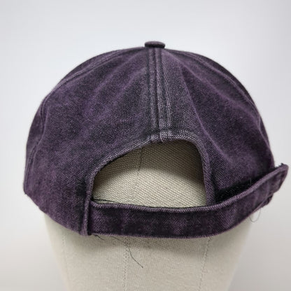 Purple Aspen Horse Rider Embroidery Cotton Strapback One Size Baseball Cap Hat