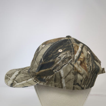 Kati Baseball Cap Brown Camo One Size John Zink American Flag Trim Strapback Hat