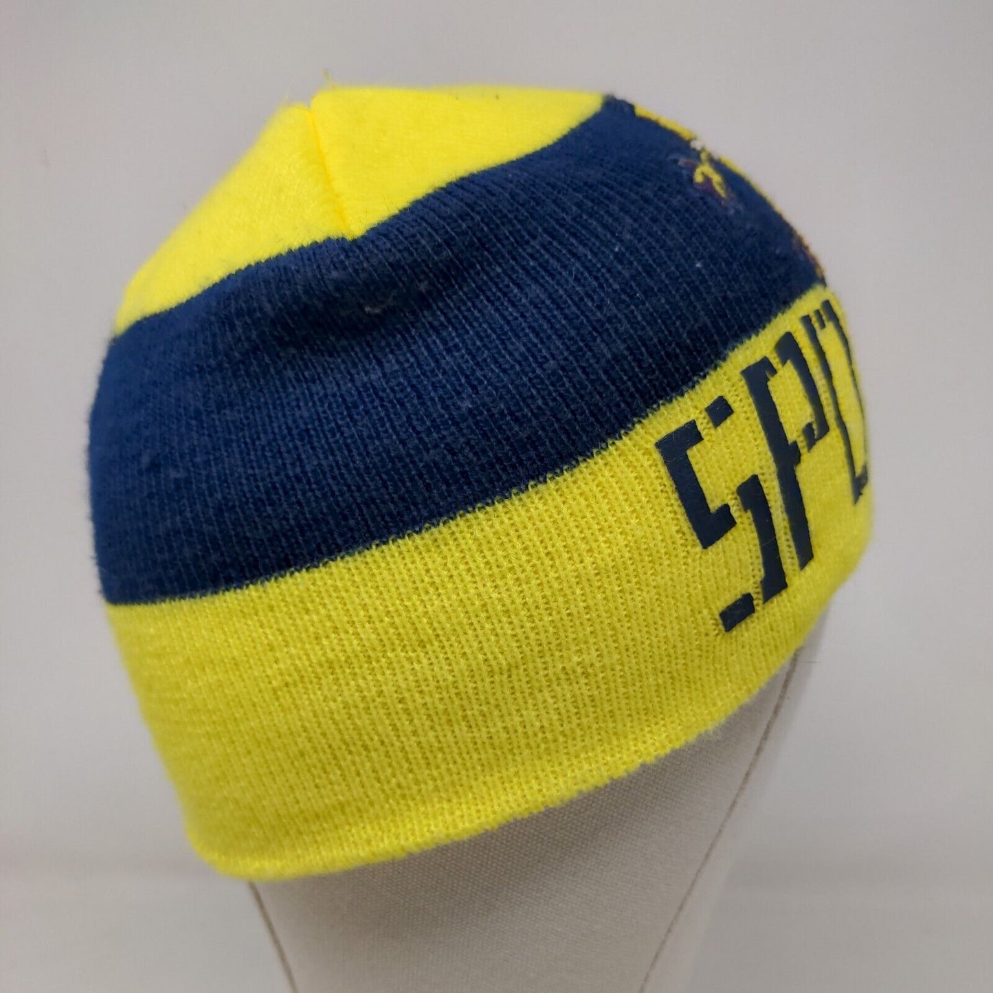 Nickelodeon Toddler Boys Knit Beanie Hat Yellow 100% Acrylic Embroidered