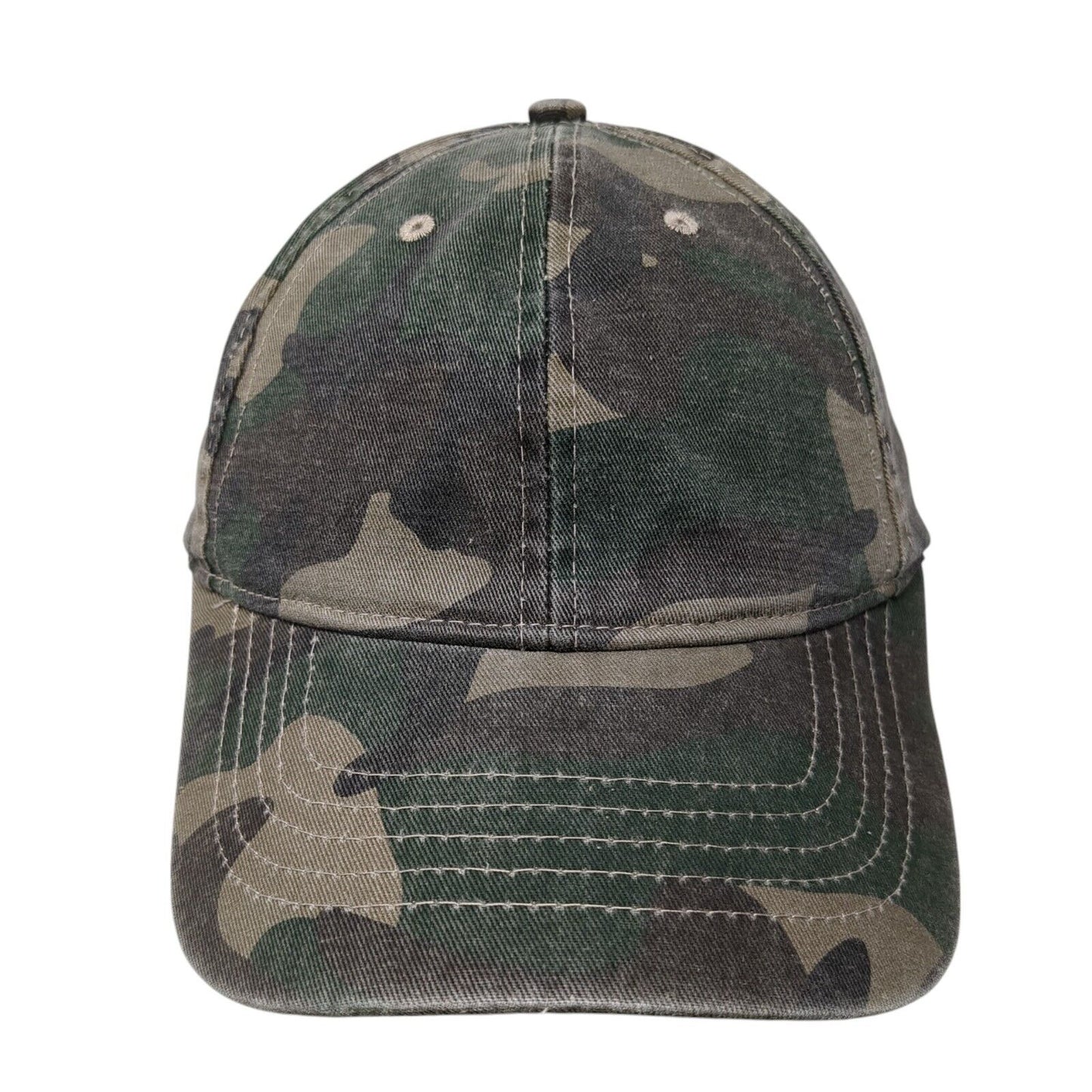 Unbranded Strapback Hat Camouflage OS Adjustable Vented Holes 6 Panel Blank