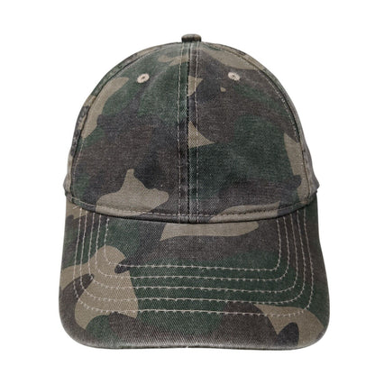 Unbranded Strapback Hat Camouflage OS Adjustable Vented Holes 6 Panel Blank