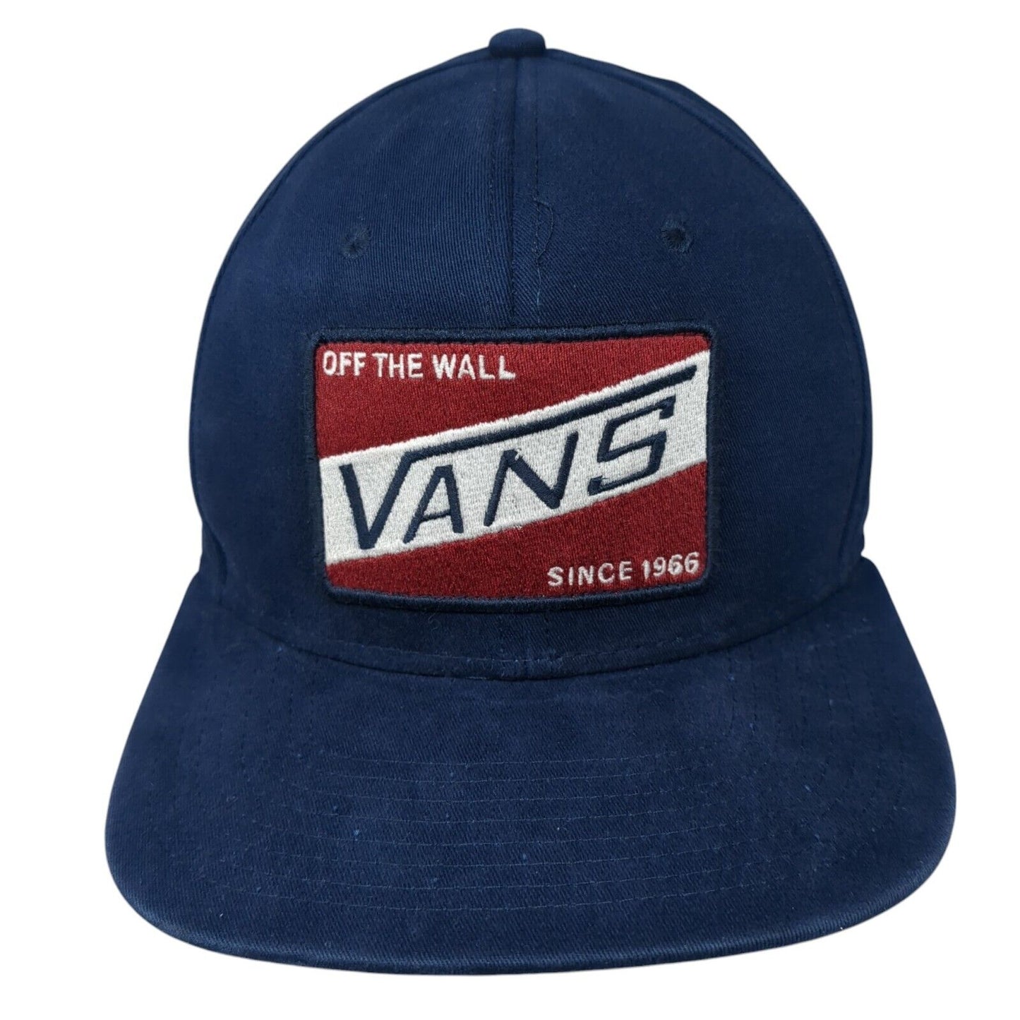 Vans Off The Wall Patch Snapback Hat Blue One Size 6 Panel Vent Holes