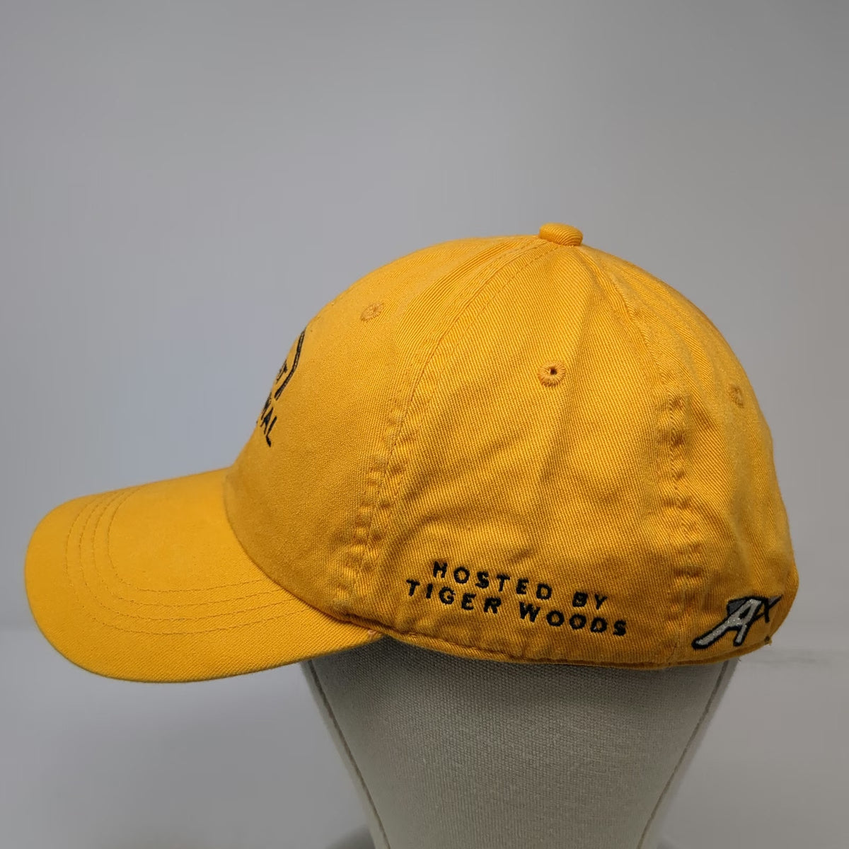 Ahead AT&T National Tiger Woods Baseball Cap Yellow OSFM Golf Hat Shield Logo