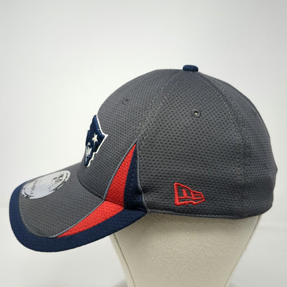 New Era New England Patriots NFL Cap Gray Blue Red M 39THIRTY Stretch Fit Hat