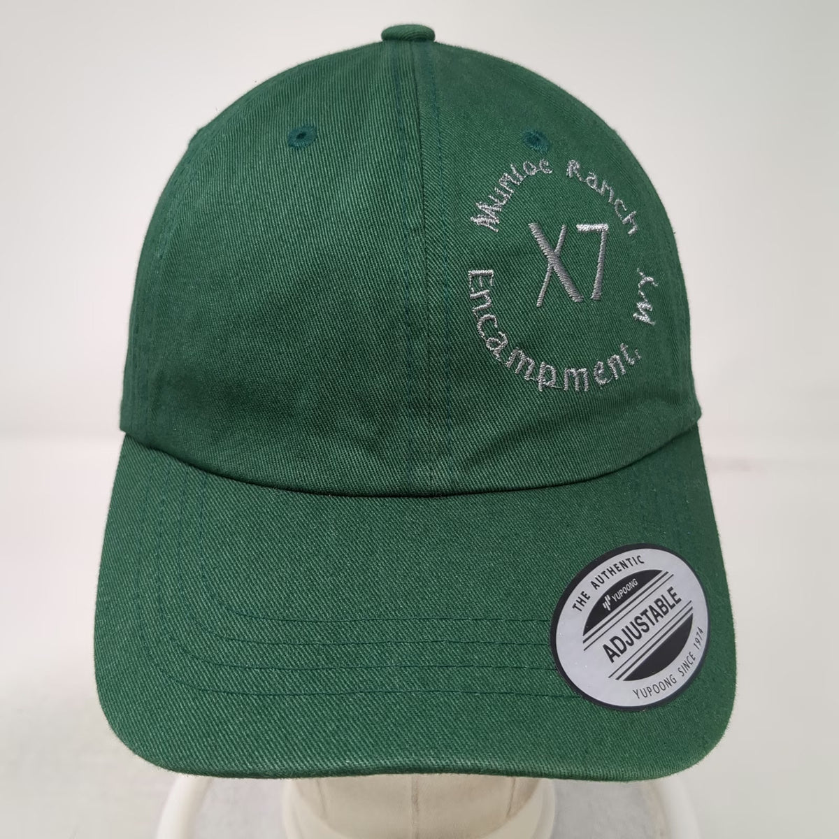 Yupoong Baseball Cap Green One Size Slideback Munroe Ranch Encampment WY X7 Hat