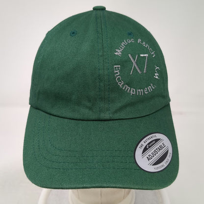 Yupoong Baseball Cap Green One Size Slideback Munroe Ranch Encampment WY X7 Hat