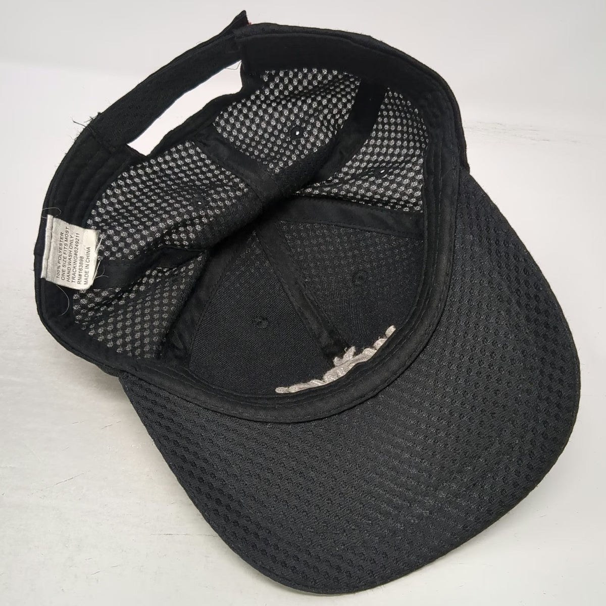 Wawa Baseball Cap Black One Size Performance Mesh Strapback Hat logo Embroidered