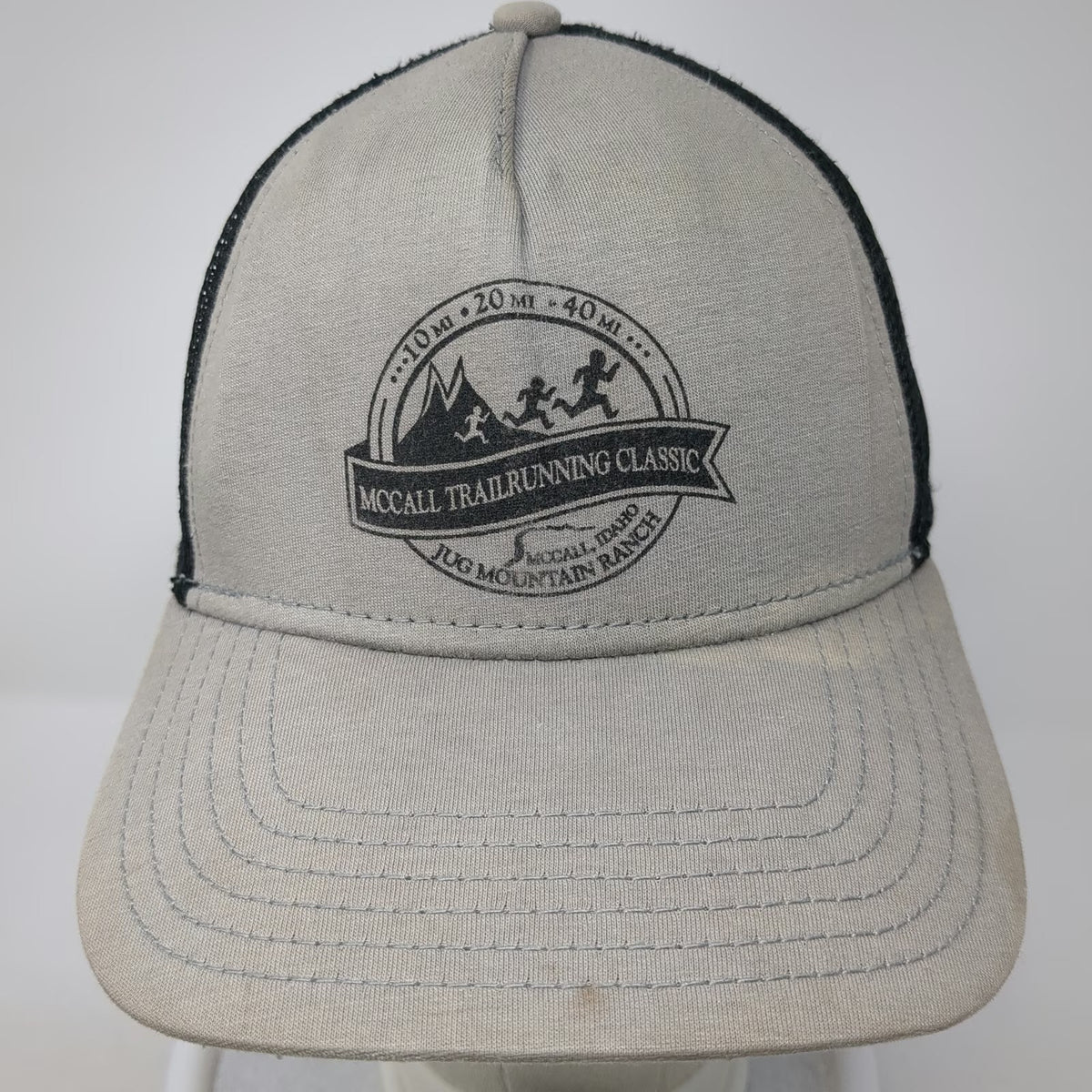 Otto Trucker Hat Gray One Size McCall Trailrunning Classic Mesh Strapback Run