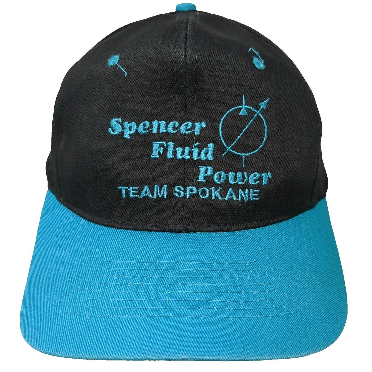 KC 5 Panel Hat Black Blue One Size Snapback Team Spokane Green Underbrim
