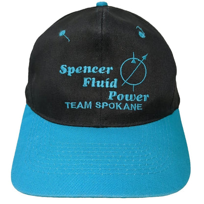 KC 5 Panel Hat Black Blue One Size Snapback Team Spokane Green Underbrim