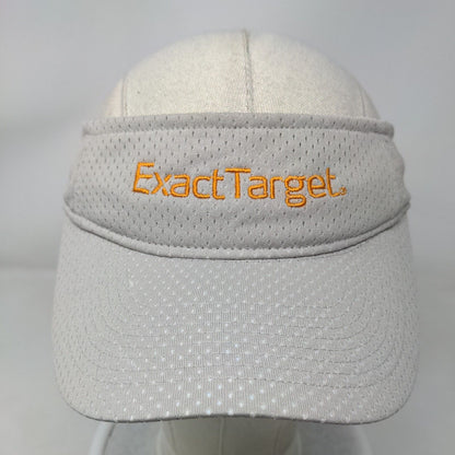 Exact Target Adult Strapback Sun Visor Gray OS Embroidered Augusta Sportswear