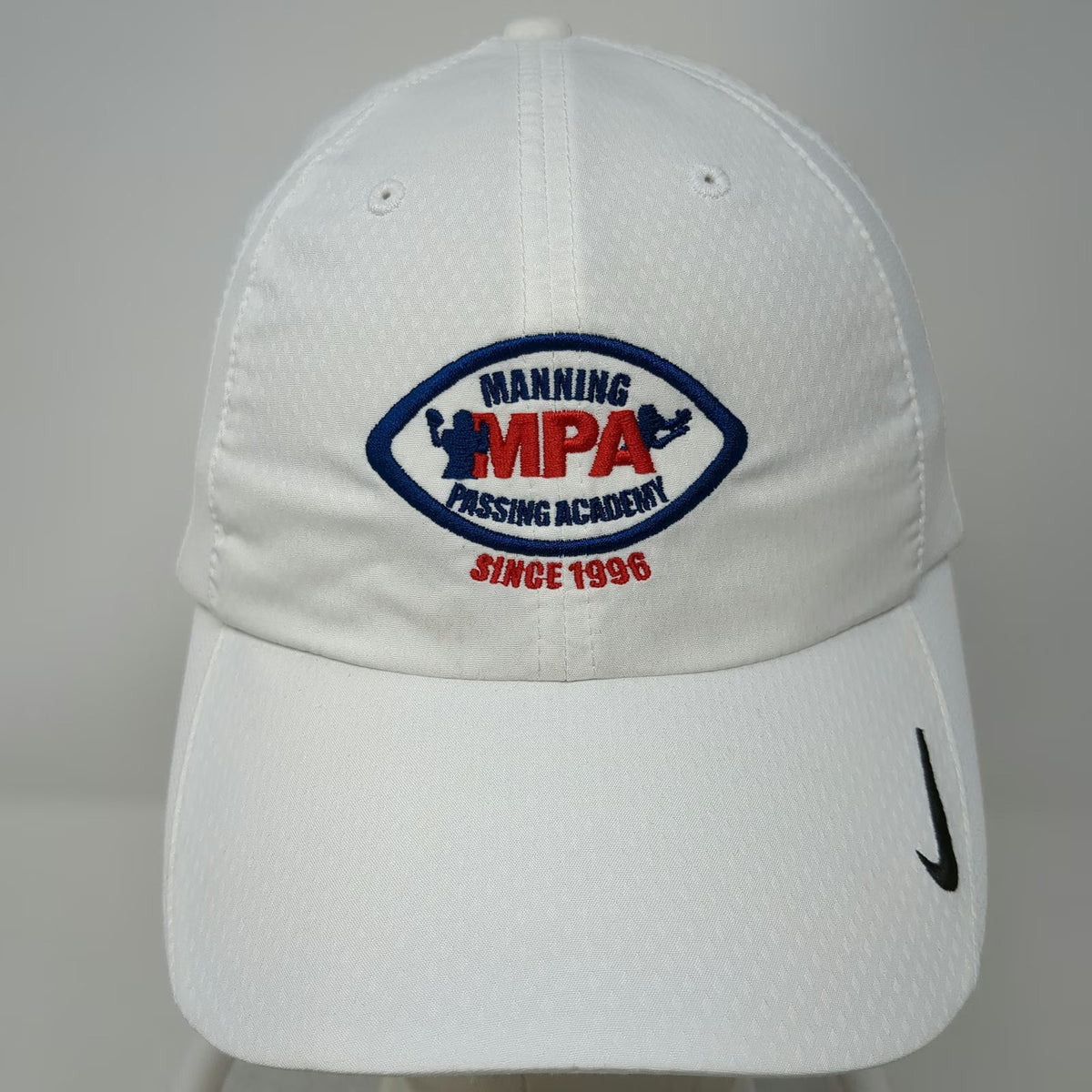 Nike Baseball Cap White One Size Manning Passing Academy Gatorade Dri-FIT Hat